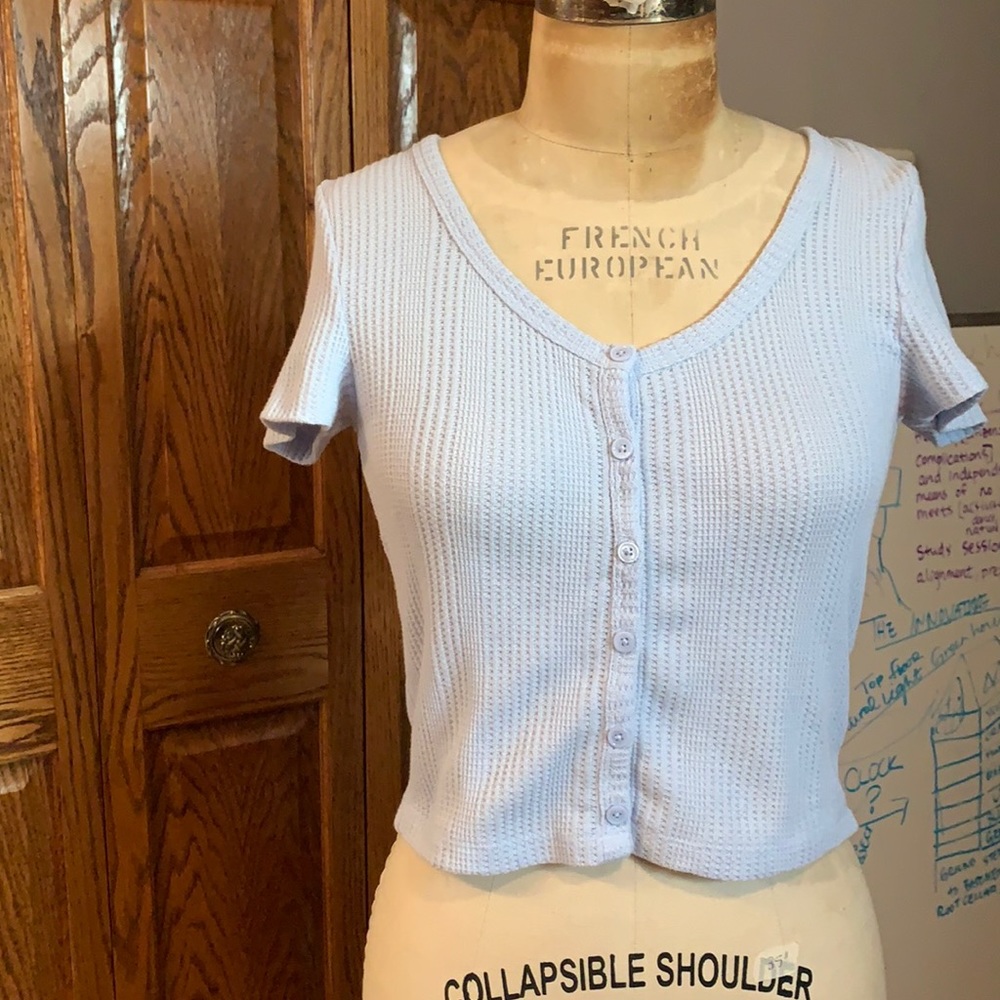 Blue crop top